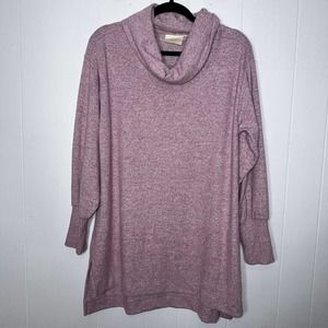 Anthropologie Maeve Women’s Cowl Neck Tunic Sweater Pink Size M